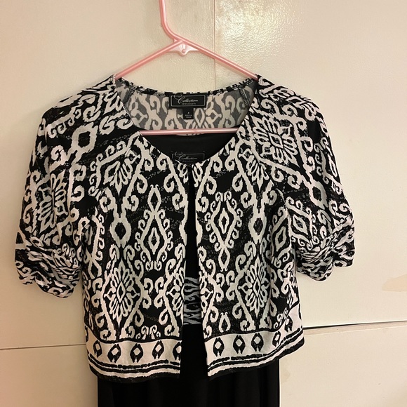 Dress Barn Dresses & Skirts - EUC black and white sleeveless dress & jacket